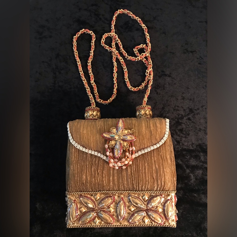 Mary Frances Gold Mini Bag